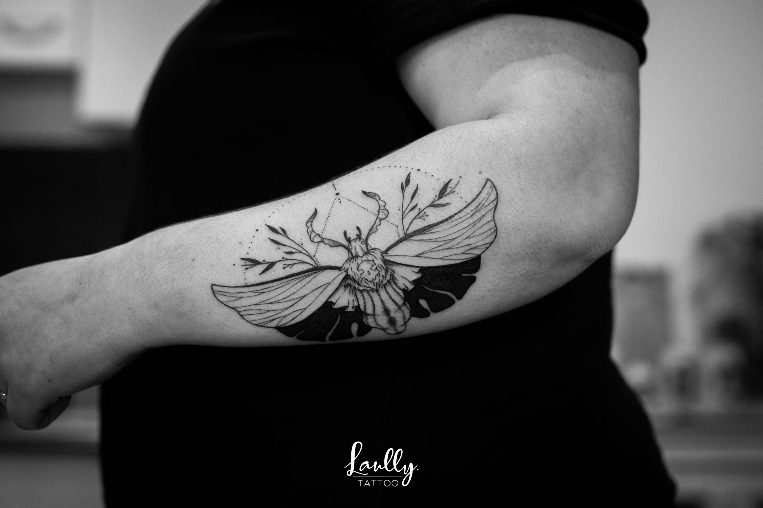 papillon de nuit shop de tatouage la main de bois de la Valette-du-var